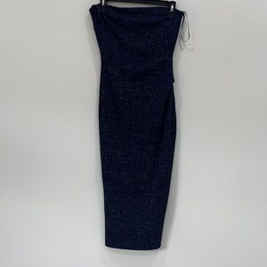 Trixxi Navy Sparkle Pencil Skirt